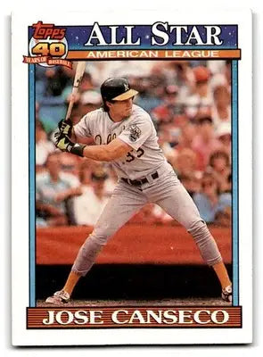 1991 Topps #390 Jose Canseco - Baseball Card Single