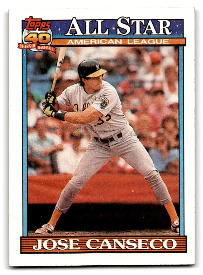 1991 Topps #390 Jose Canseco - Baseball Card Single