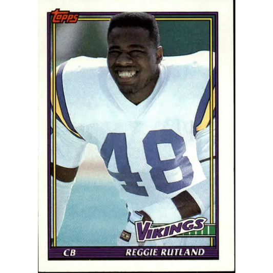 1991 Topps #390 Reggie Rutland NM-MT Minnesota Vikings Football Card