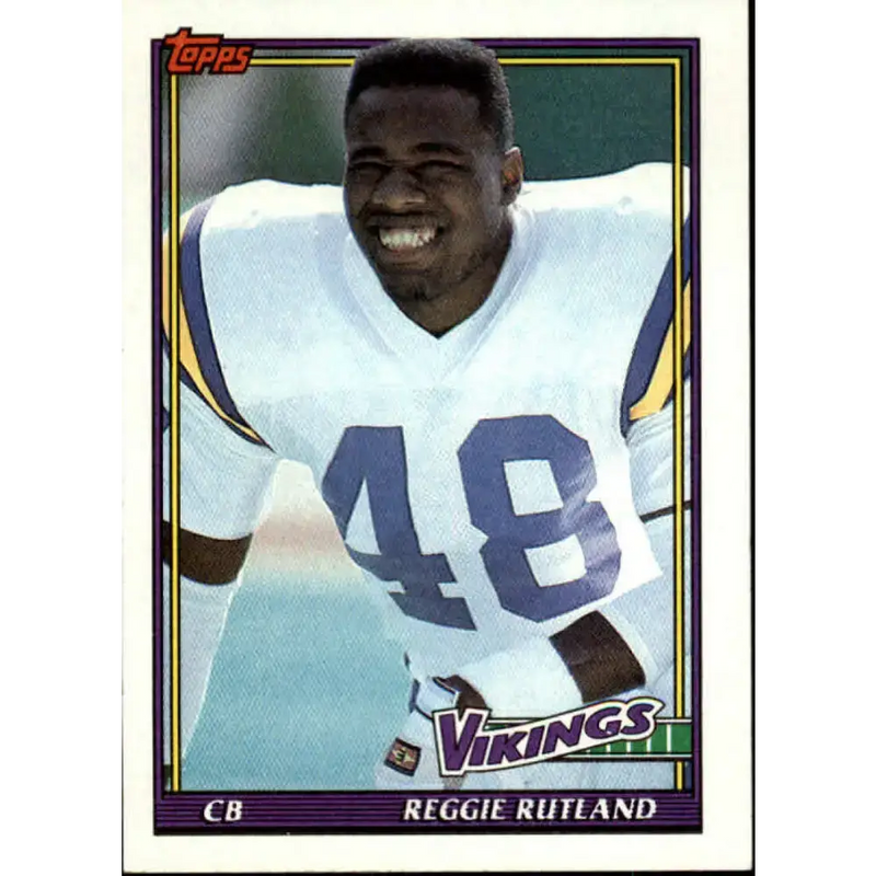 1991 Topps #390 Reggie Rutland NM-MT Minnesota Vikings Football Card - Football Card Single