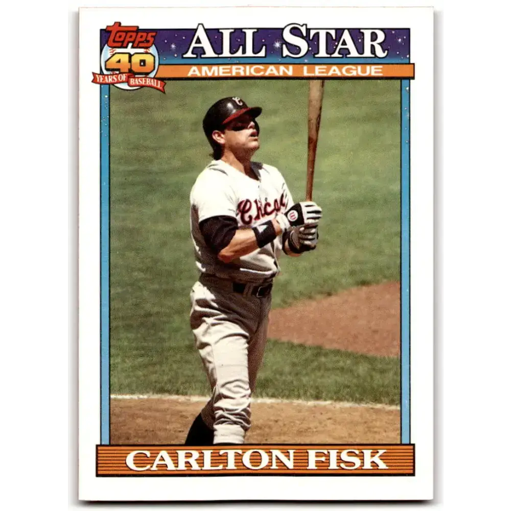 1991 Topps #393 Carlton Fisk NM-MT Chicago White Sox Baseball Card - Baseball Card Single