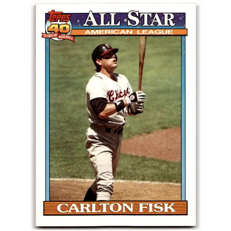 1991 Topps #393 Carlton Fisk NM-MT Chicago White Sox Baseball Card - Baseball Card Single