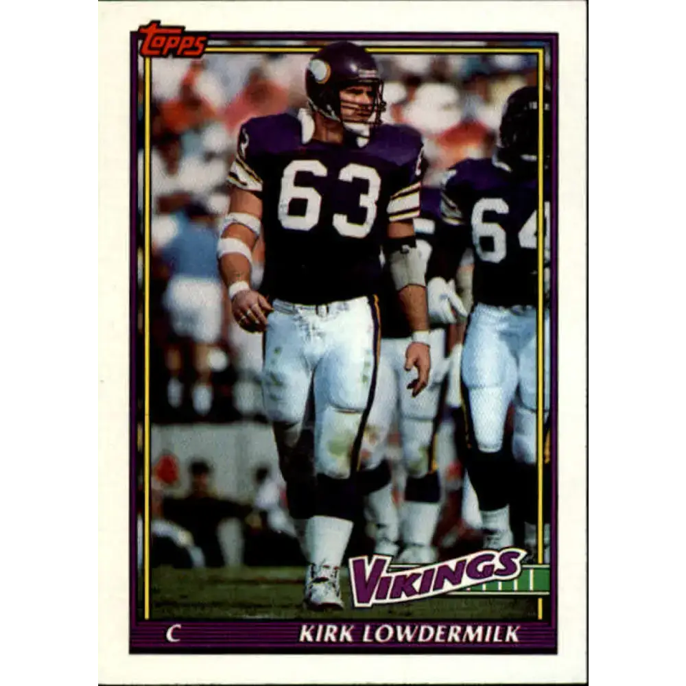 1991 Topps #393 Kirk Lowdermilk NM-MT Minnesota Vikings Football Card - Football Card Single