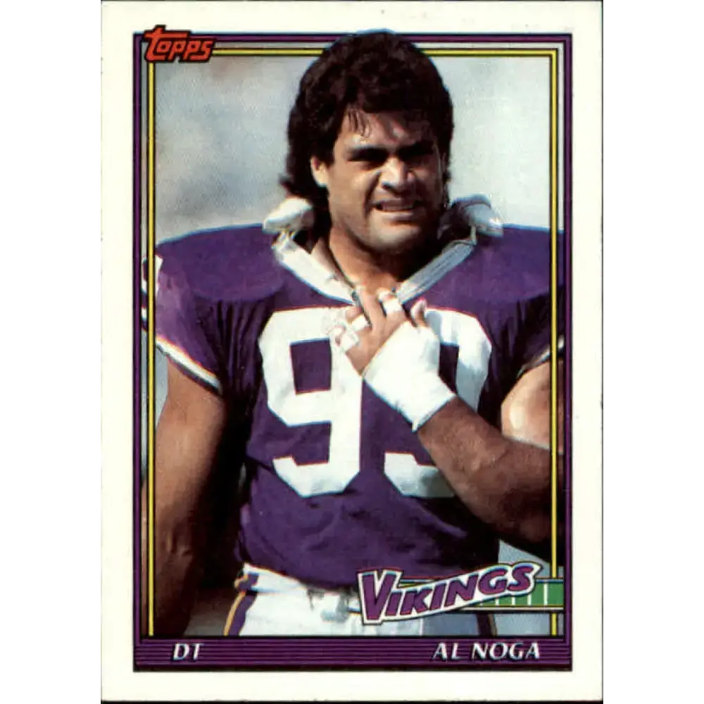 1991 Topps #394 Al Noga NM-MT Minnesota Vikings Football Card - Football Card Single