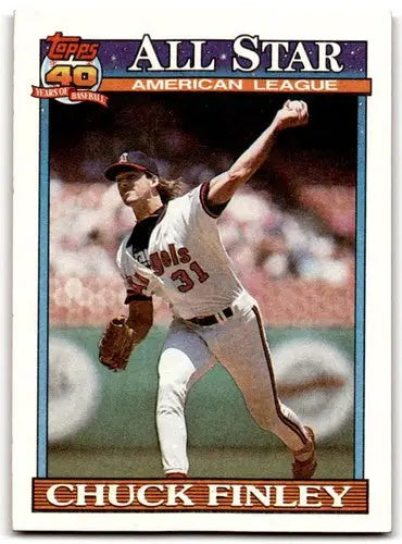 1991 Topps #395 Chuck Finley EX/NM Angels AS ID:43315 - Baseball Card Single