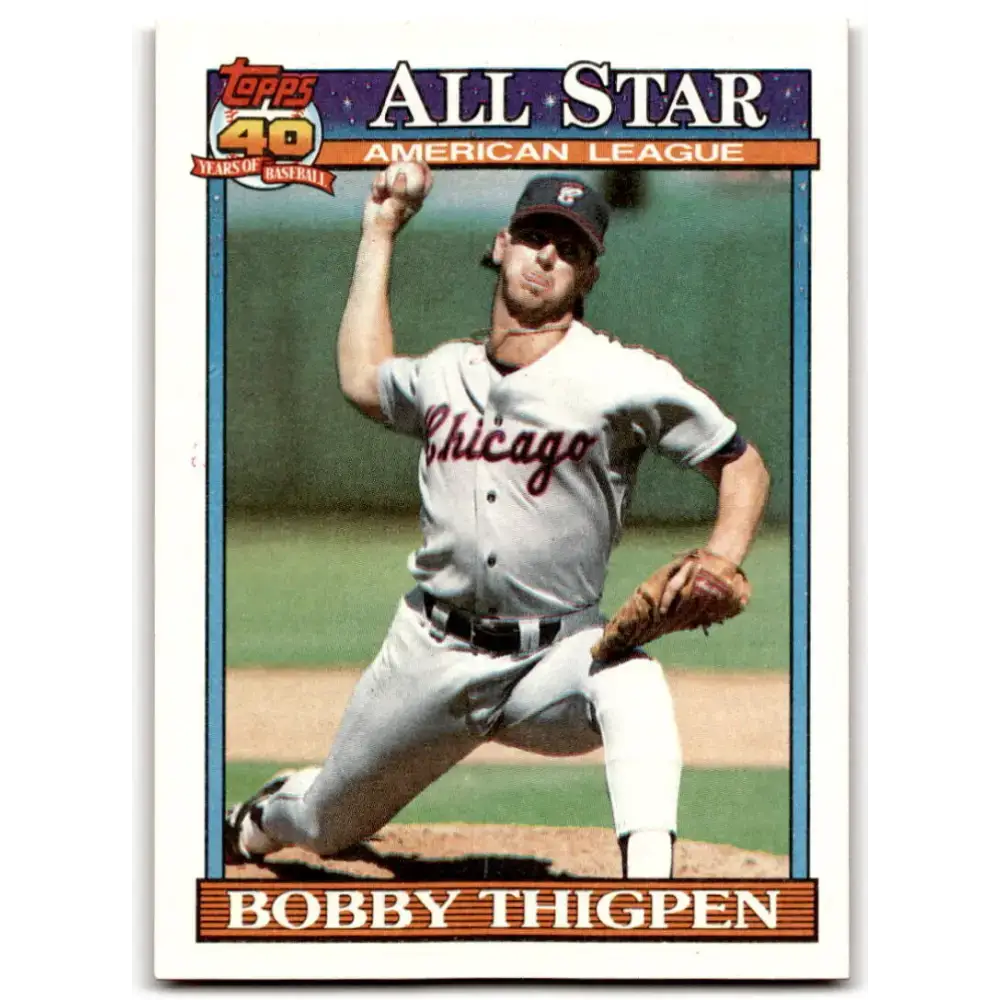1991 Topps #396 Bobby Thigpen NM-MT Chicago White Sox Baseball Card - Baseball Card Single