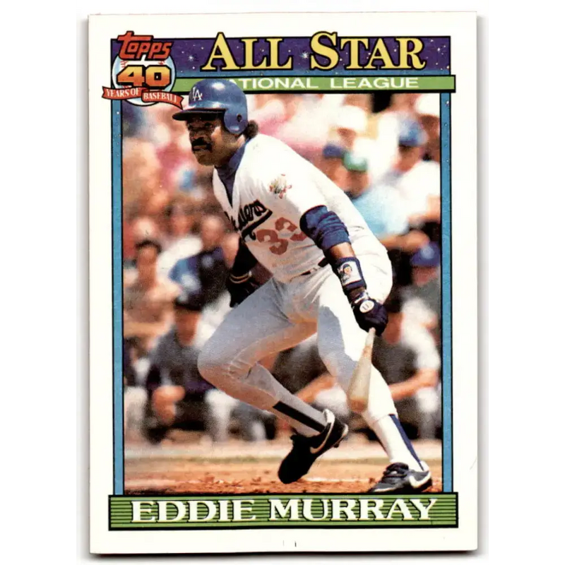 1991 Topps #397 Eddie Murray NM-MT Los Angeles Dodgers Baseball Card - Baseball Card Single