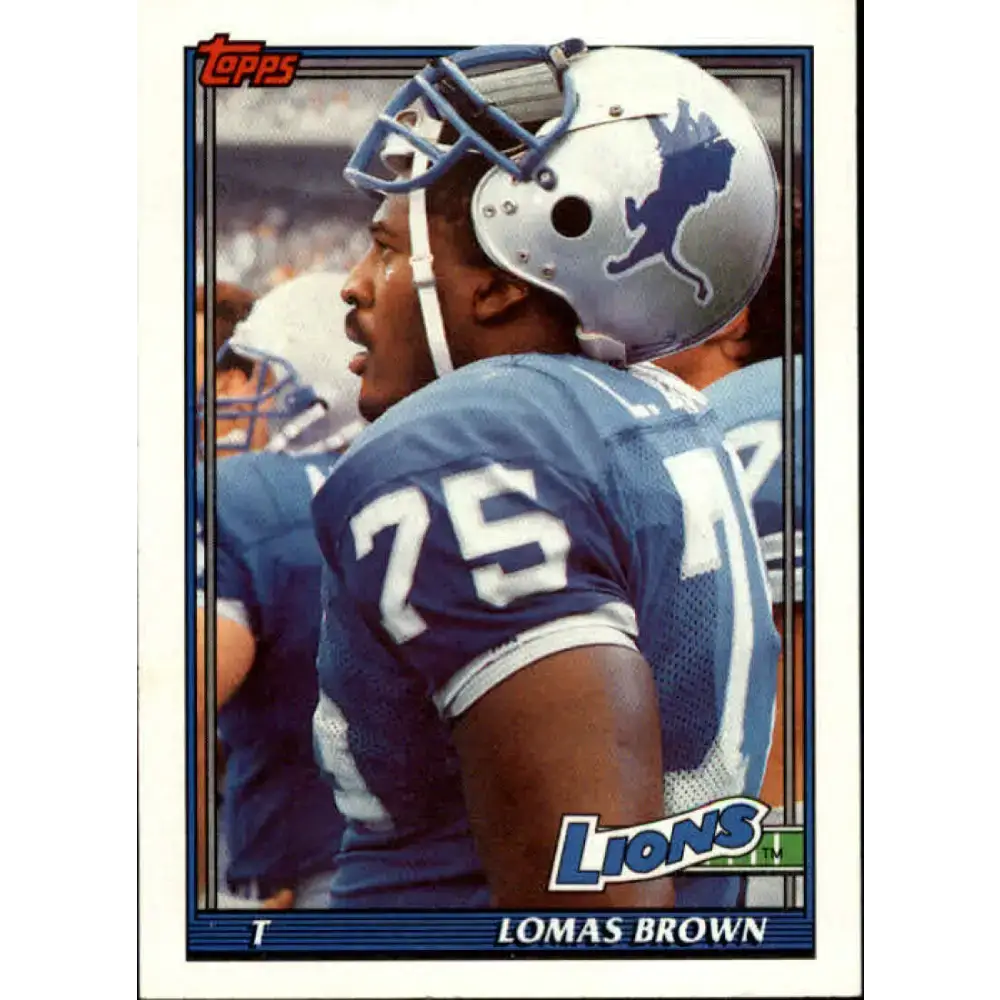 1991 Topps #399 Lomas Brown NM-MT Detroit Lions Football Card - Football Card Single