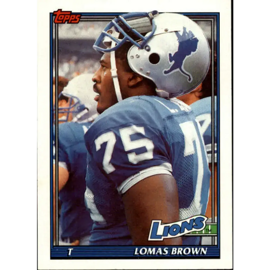 1991 Topps #399 Lomas Brown NM-MT Detroit Lions Football Card