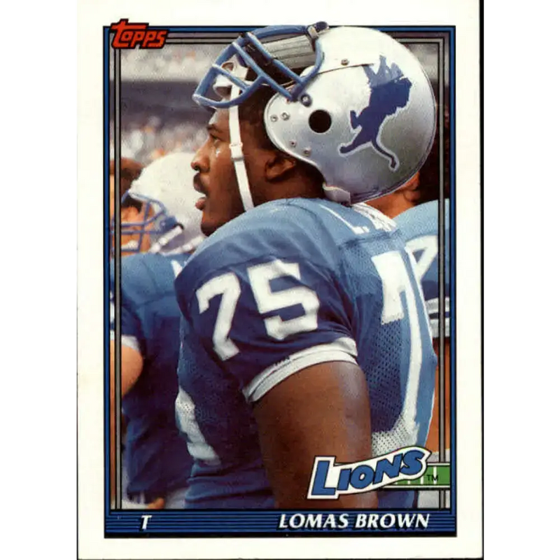 1991 Topps #399 Lomas Brown NM-MT Detroit Lions Football Card - Football Card Single