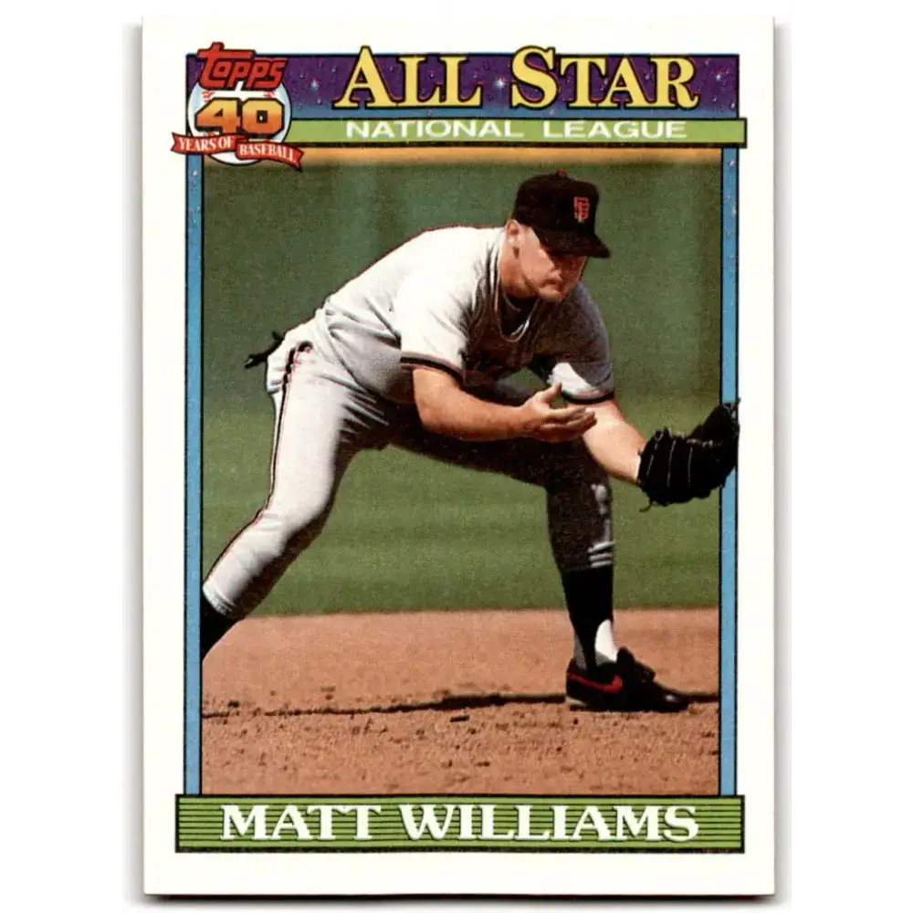 1991 Topps #399 Matt Williams NM-MT San Francisco Giants Baseball Card - Baseball Card Single