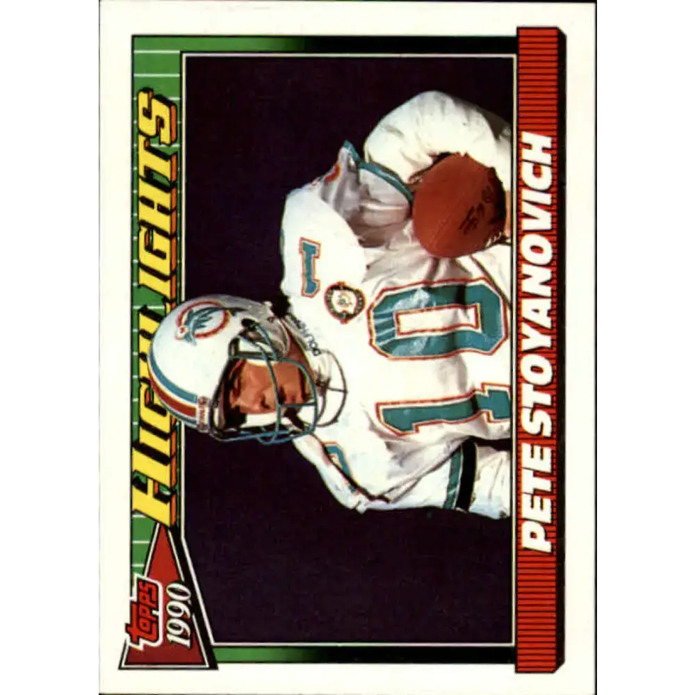 1991 Topps #4 Pete Stoyanovich NM-MT Miami Dolphins Football Card - Football Card Single