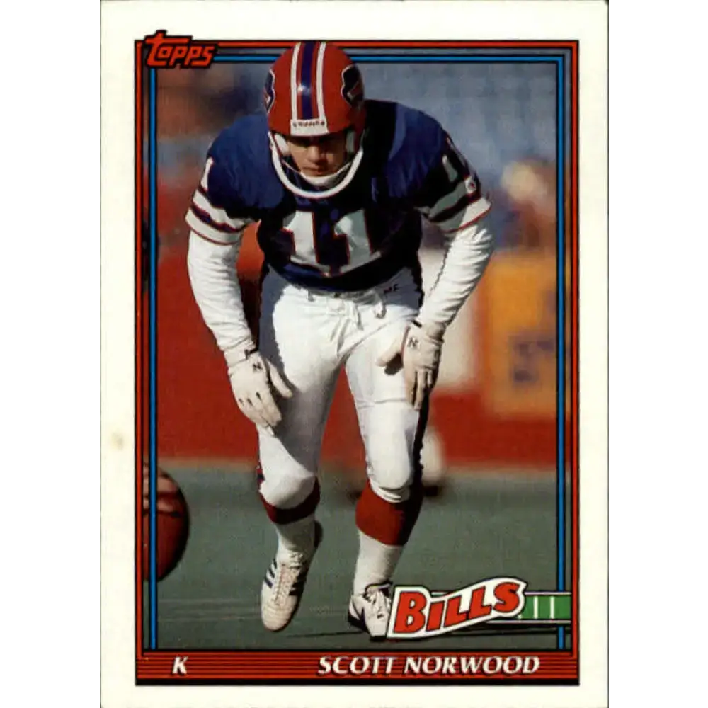1991 Topps #40 Scott Norwood NM-MT Buffalo Bills Football Card - Football Card Single