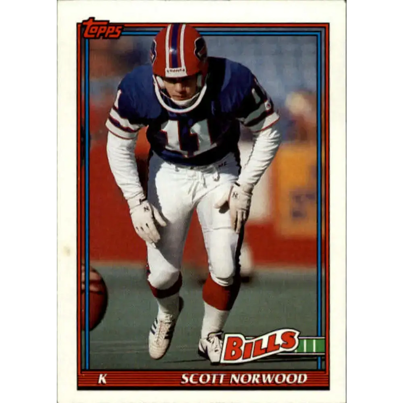 1991 Topps #40 Scott Norwood NM-MT Buffalo Bills Football Card - Football Card Single