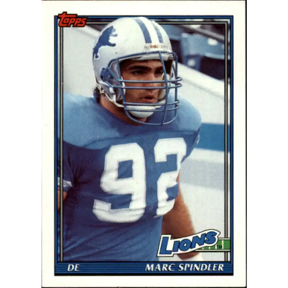1991 Topps #400 Marc Spindler NM-MT Detroit Lions Football Card