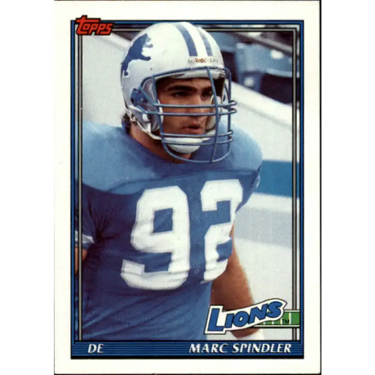 1991 Topps #400 Marc Spindler NM-MT Detroit Lions Football Card