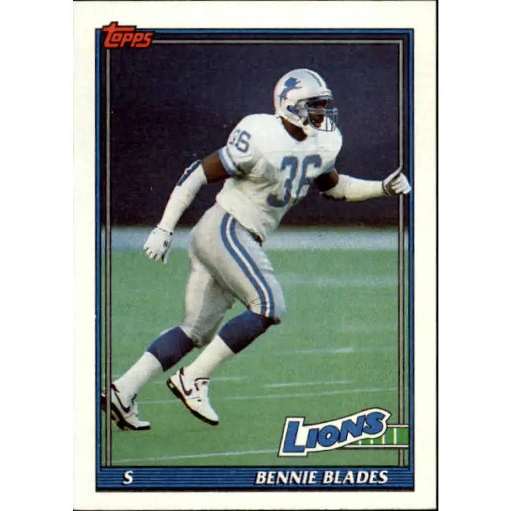 1991 Topps #401 Bennie Blades NM-MT Detroit Lions Football Card - Football Card Single