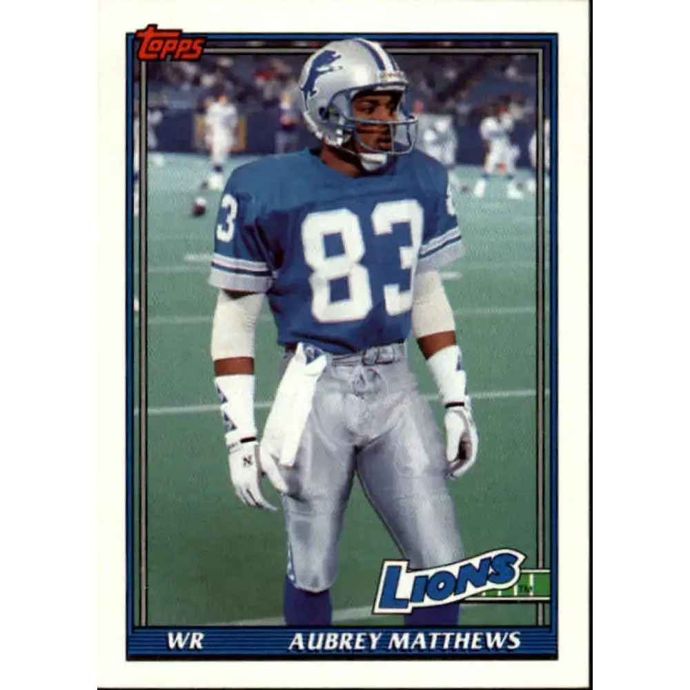 1991 Topps #403 Aubrey Matthews NM-MT RC Rookie Detroit Lions Football Card - Football Card Single