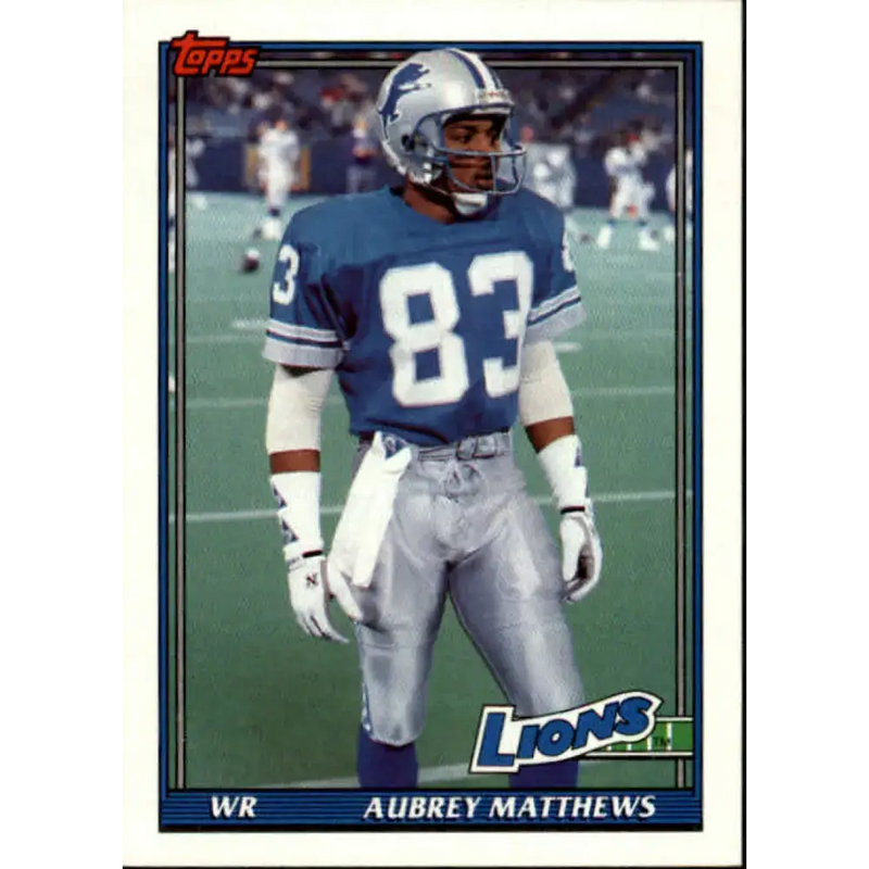 1991 Topps #403 Aubrey Matthews NM-MT RC Rookie Detroit Lions Football Card - Football Card Single