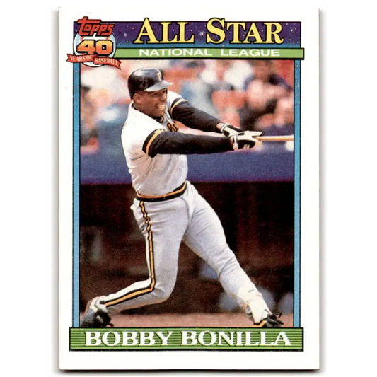 1991 Topps #403 Bobby Bonilla NM-MT Pittsburgh Pirates Baseball Card - Baseball Card Single