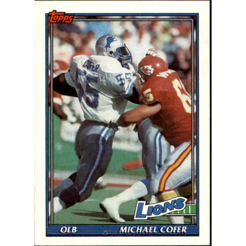 1991 Topps #404 Michael Cofer NM-MT Detroit Lions Football Card - Football Card Single