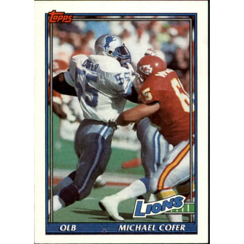 1991 Topps #404 Michael Cofer NM-MT Detroit Lions Football Card - Football Card Single