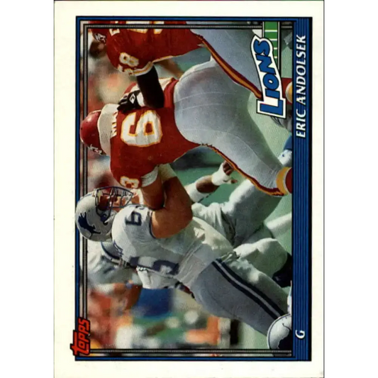1991 Topps #406 Eric Andolsek NM-MT Detroit Lions Football Card
