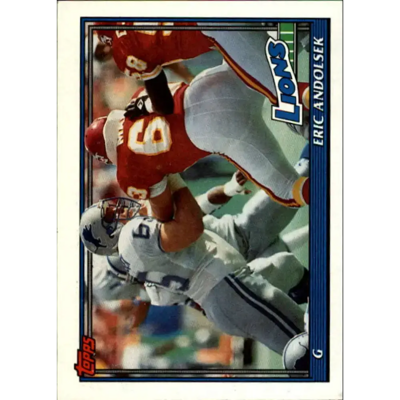1991 Topps #406 Eric Andolsek NM-MT Detroit Lions Football Card - Football Card Single