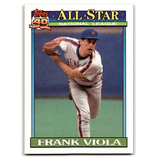 1991 Topps #406 Frank Viola NM-MT New York Mets Baseball Card - Baseball Card Single