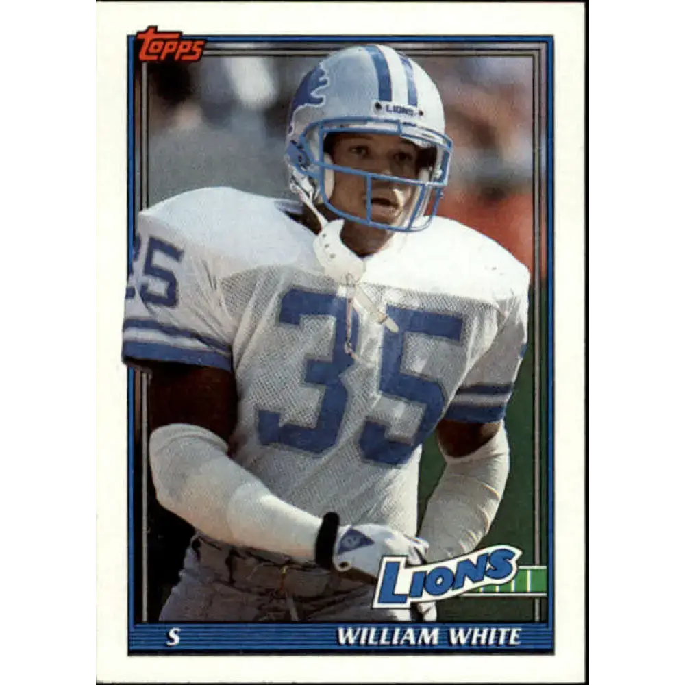 1991 Topps #407 William White NM-MT Detroit Lions Football Card - Football Card Single