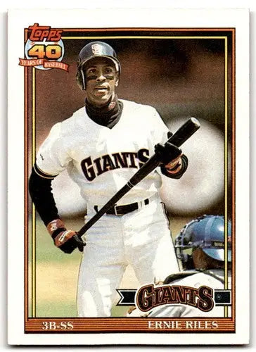 1991 Topps #408 Ernest Riles NM Near Mint Giants ID:43351 - Baseball Card Single