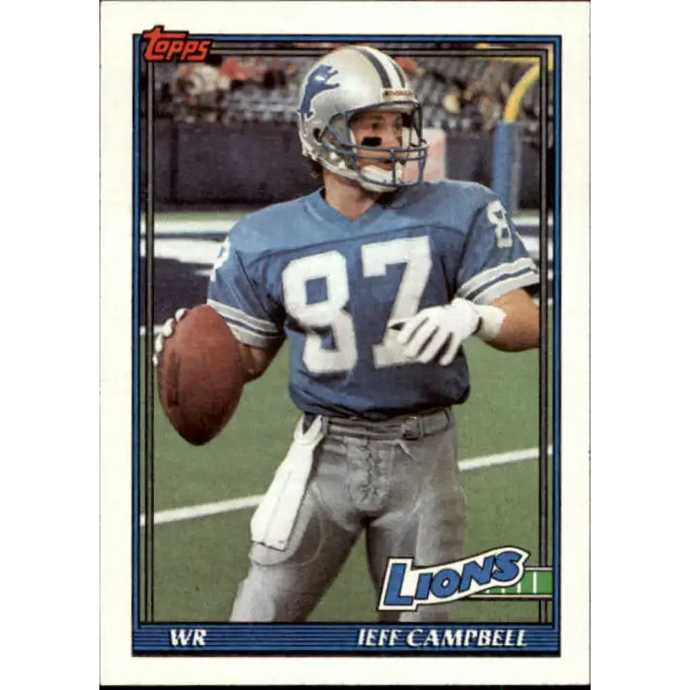 1991 Topps #411 Jeff Campbell NM-MT Detroit Lions Football Card - Football Card Single