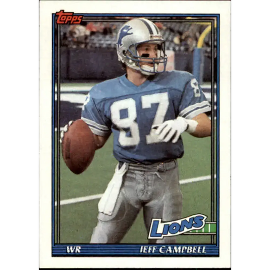 1991 Topps #411 Jeff Campbell NM-MT Detroit Lions Football Card