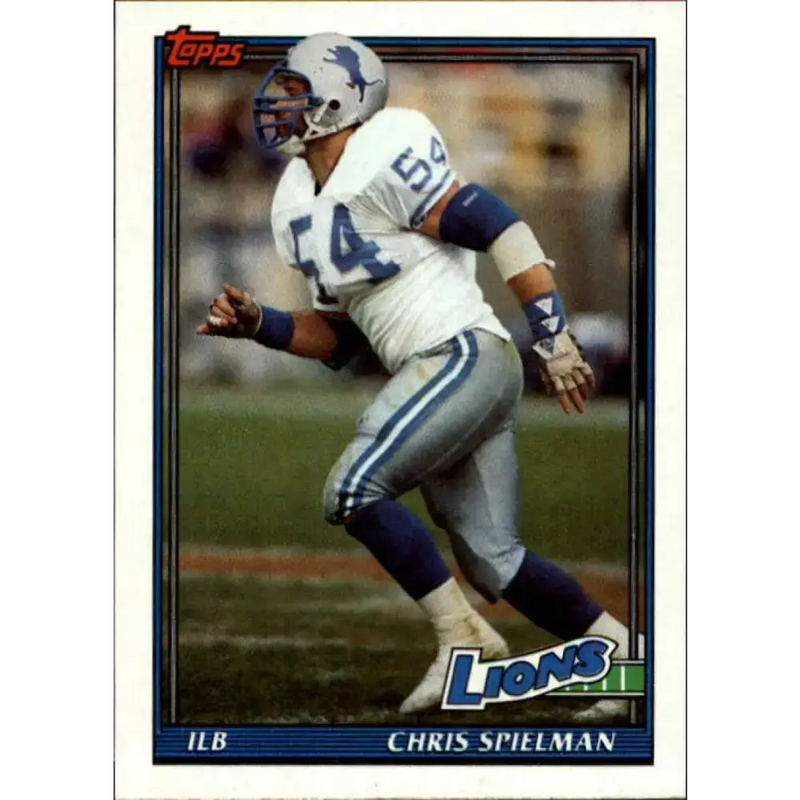 1991 Topps #412 Chris Spielman NM-MT Detroit Lions Football Card - Football Card Single
