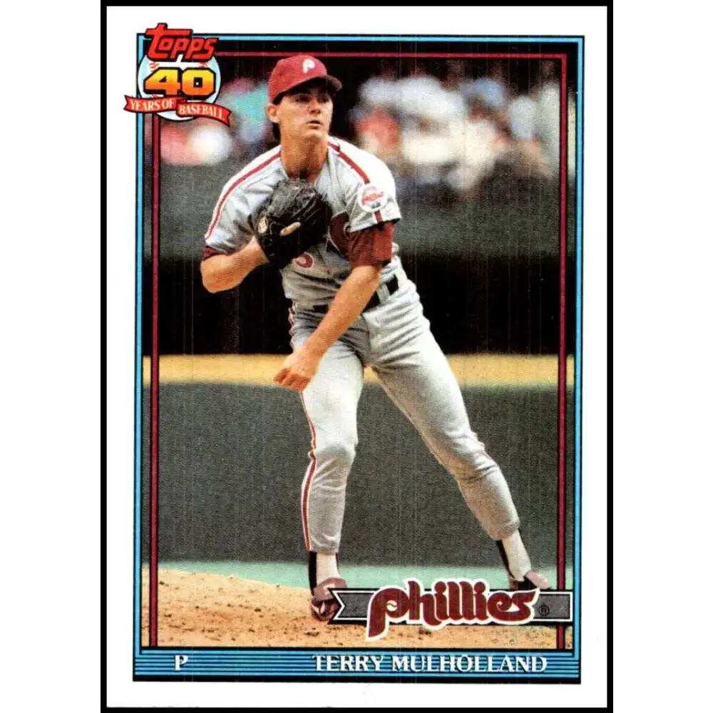 1991 Topps #413 Terry Mulholland NM-MT Philadelphia Phillies Baseball Card - Baseball Card Single
