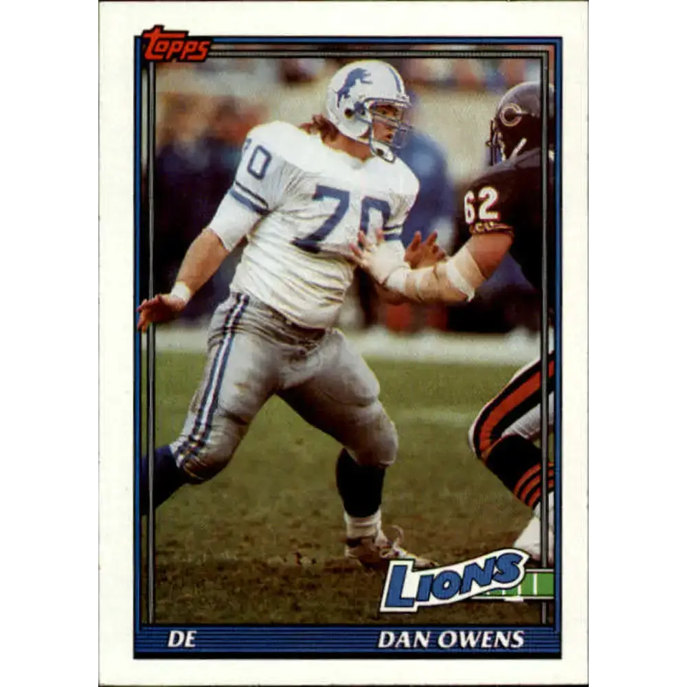 1991 Topps #414 Dan Owens NM-MT Detroit Lions Football Card - Football Card Single