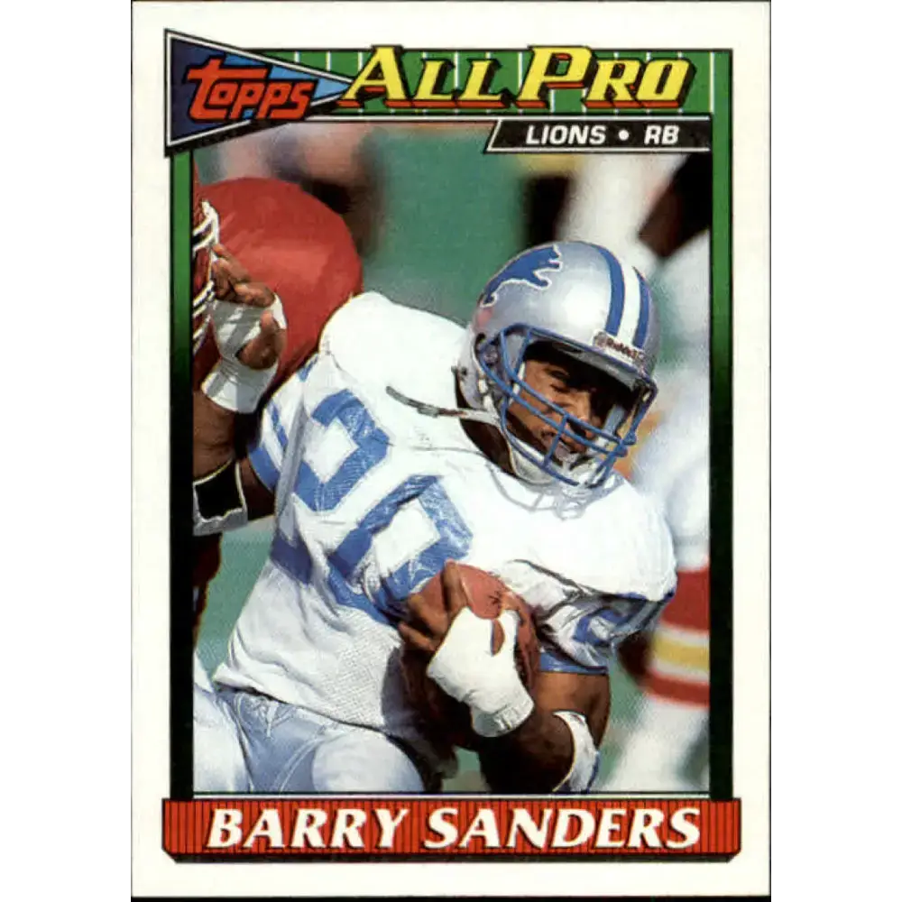 1991 Topps #415 Barry Sanders NM-MT Detroit Lions Football Card - Football Card Single
