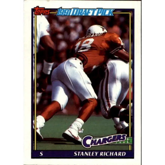 1991 Topps #417 Stanley Richard NM-MT RC Rookie San Diego Chargers Football Card - Football Card Single