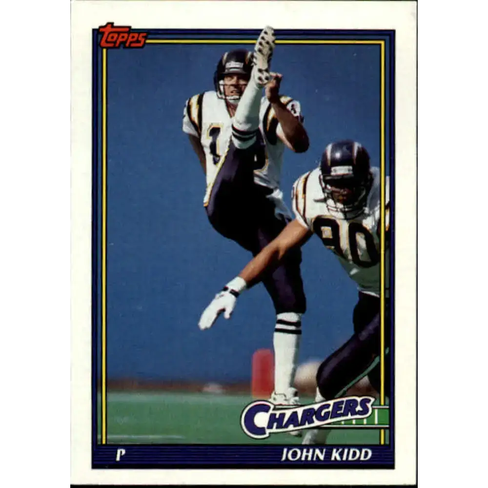1991 Topps #419 John Kidd NM-MT San Diego Chargers Football Card - Football Card Single