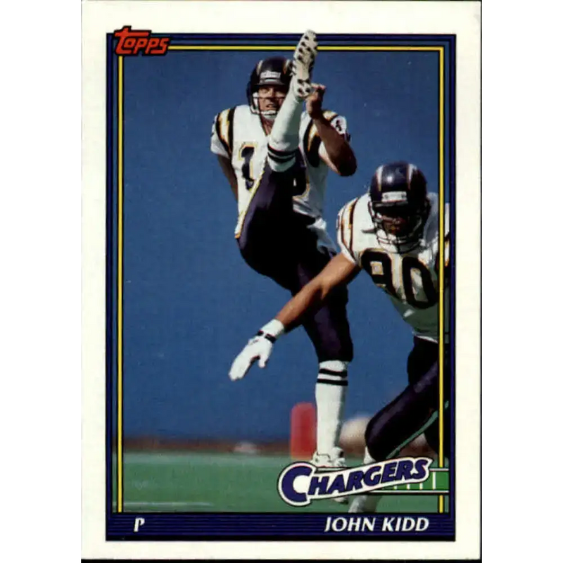 1991 Topps #419 John Kidd NM-MT San Diego Chargers Football Card - Football Card Single