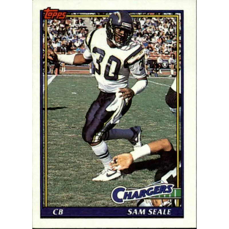 1991 Topps #420 Sam Seale NM-MT San Diego Chargers Football Card - Football Card Single