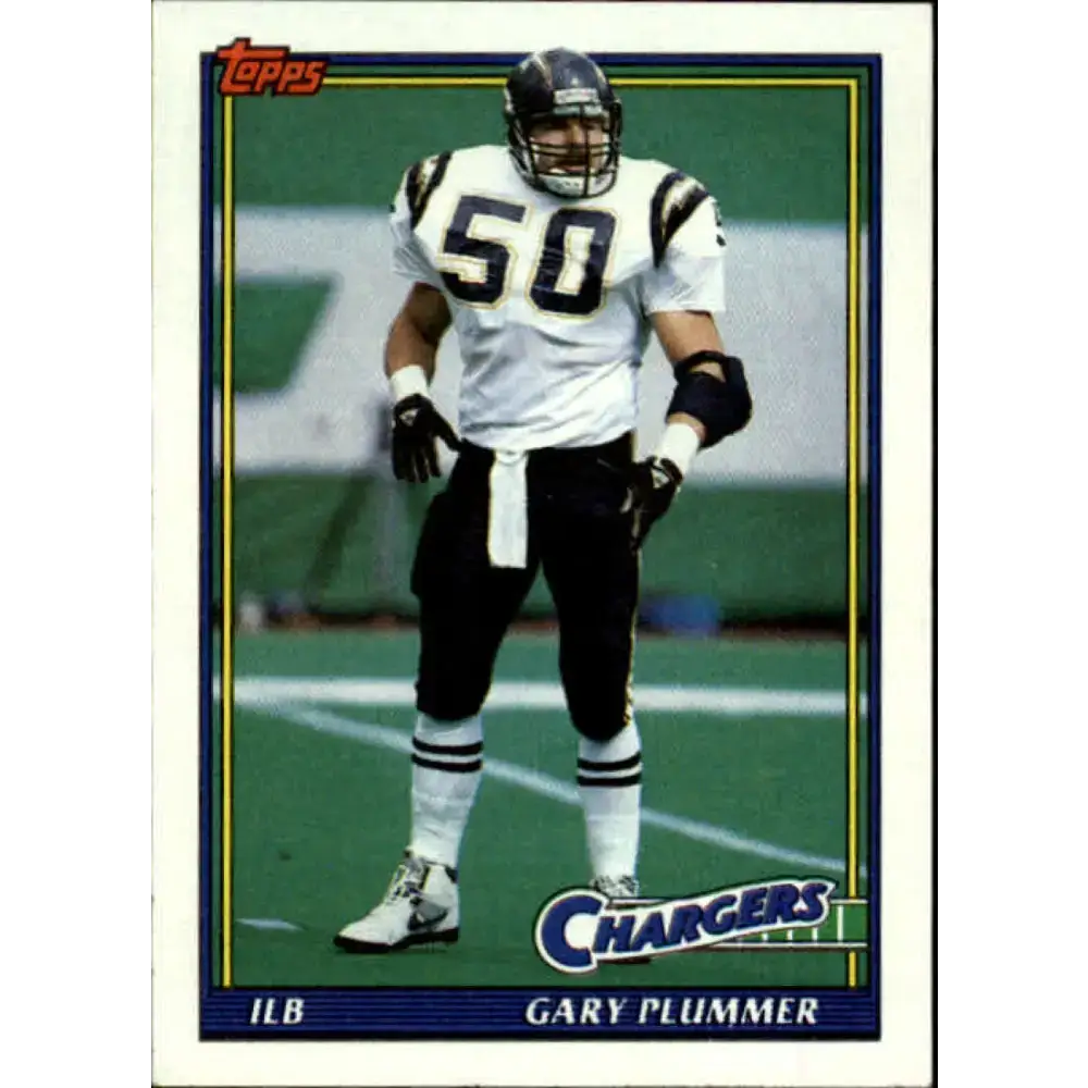 1991 Topps #421 Gary Plummer NM-MT San Diego Chargers Football Card - Football Card Single