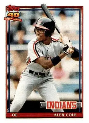 1991 Topps #421b Alex Cole - Baseball Card Single