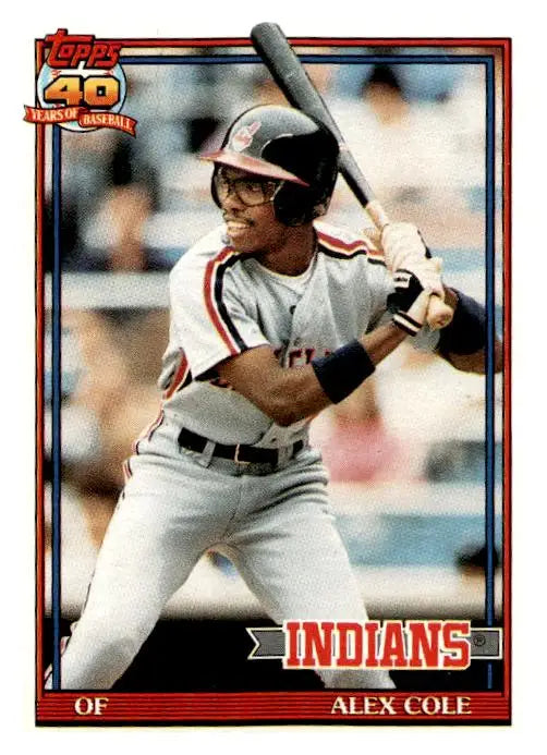 1991 Topps #421b Alex Cole - Baseball Card Single