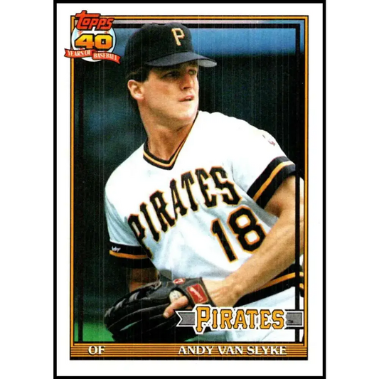 1991 Topps #425 Andy Van Slyke NM-MT Pittsburgh Pirates Baseball Card - Baseball Card Single