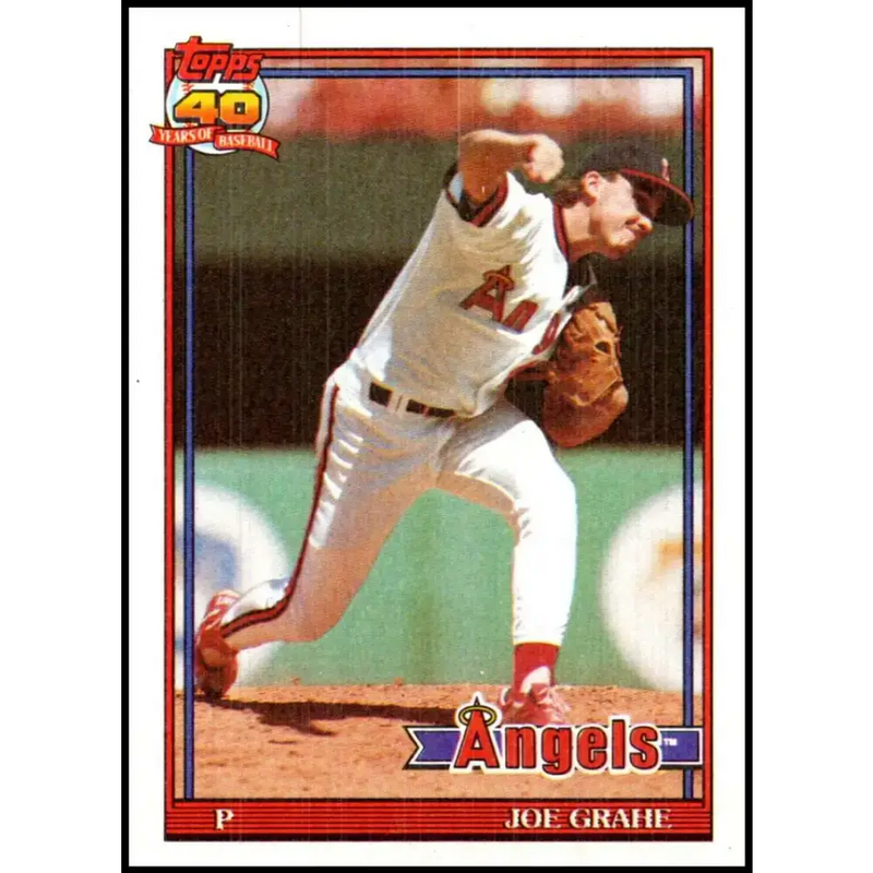 1991 Topps #426 Joe Grahe NM-MT RC Rookie California Angels Baseball Card - Baseball Card Single