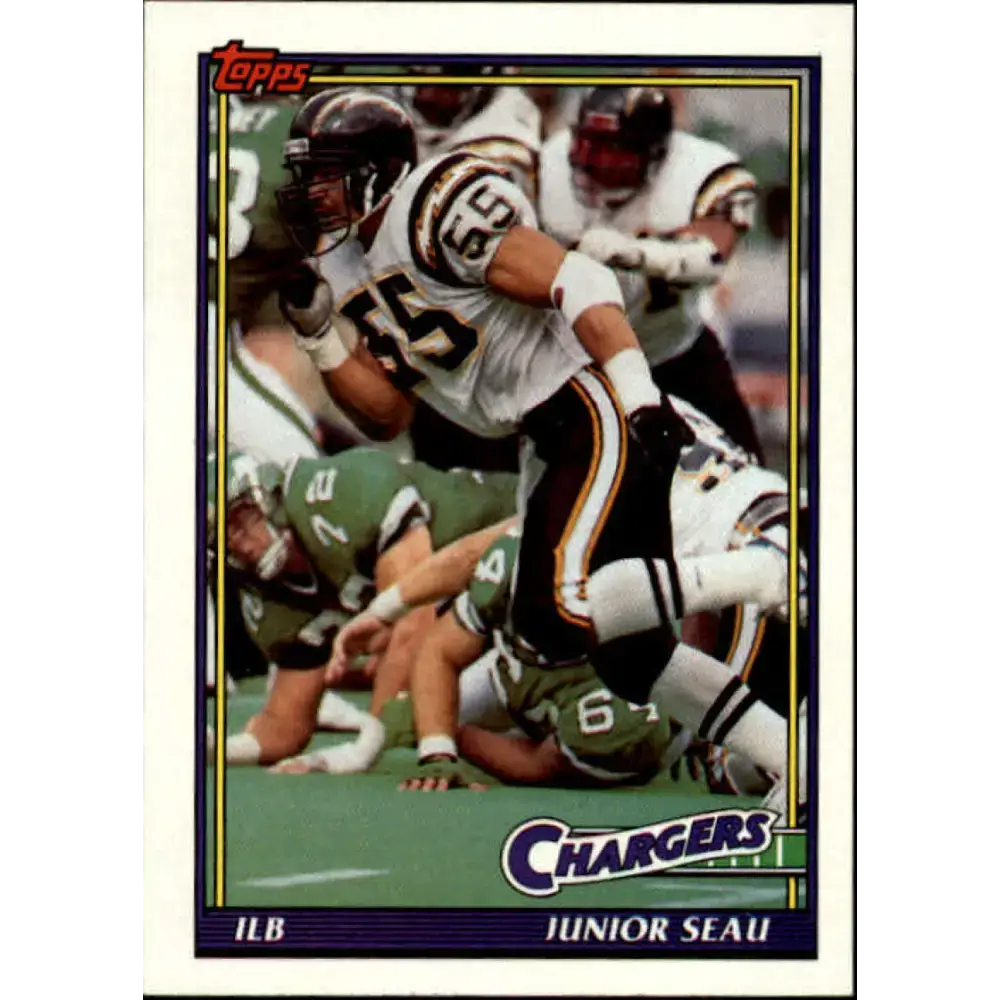 1991 Topps #427 Junior Seau NM-MT San Diego Chargers Football Card - Football Card Single