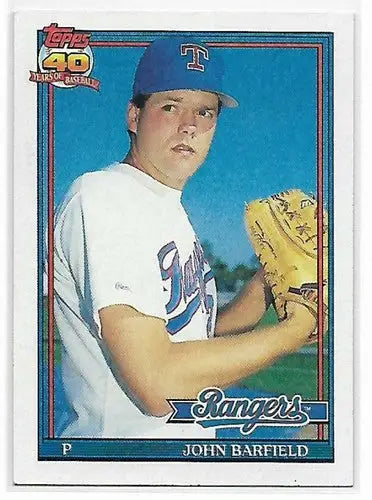 1991 Topps #428 John Barfield NM-MT Rangers - Baseball Card Single