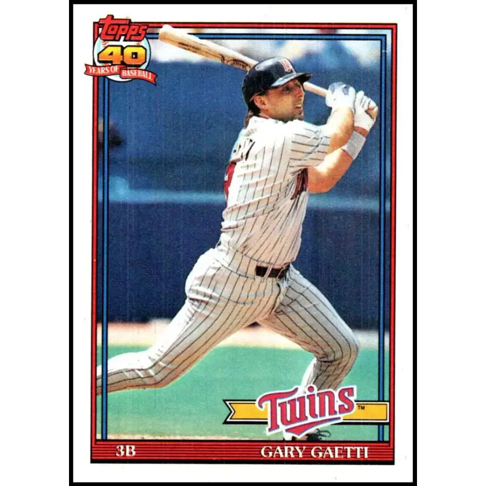 1991 Topps #430 Gary Gaetti NM-MT Minnesota Twins Baseball Card - Baseball Card Single