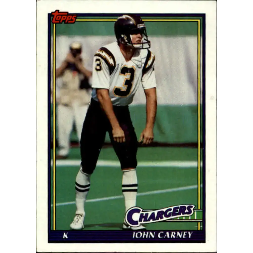 1991 Topps #431 John Carney NM-MT San Diego Chargers Football Card - Football Card Single